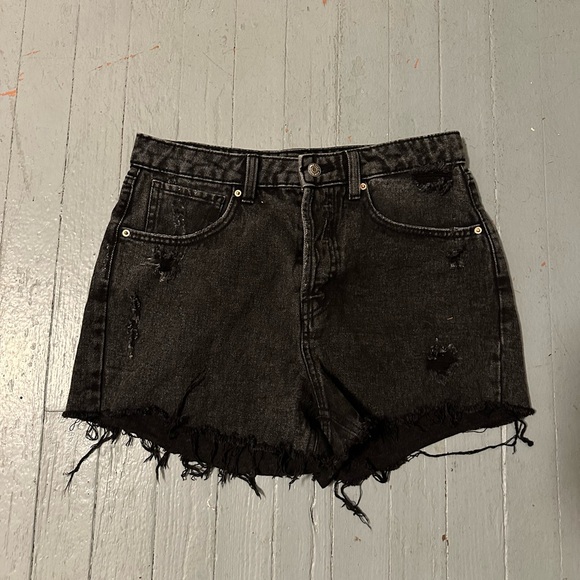 Wild Fable Black Distressed Jean Shorts - Picture 1 of 5